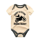 Daddy's Future Riding Buddy Baby Bodysuit  motorcycle father son daughter bond Future Rider baby clothes