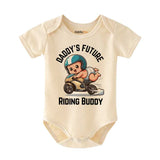 Daddy's Future Riding Buddy Baby Bodysuit Dirtbike,Motocross,motorcycle Family Bonding Dad and me, Father son daughter bond baby clothes