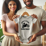 Daddy's Future Riding Buddy Baby Bodysuit  motorcycle father son daughter bond Future Rider baby clothes