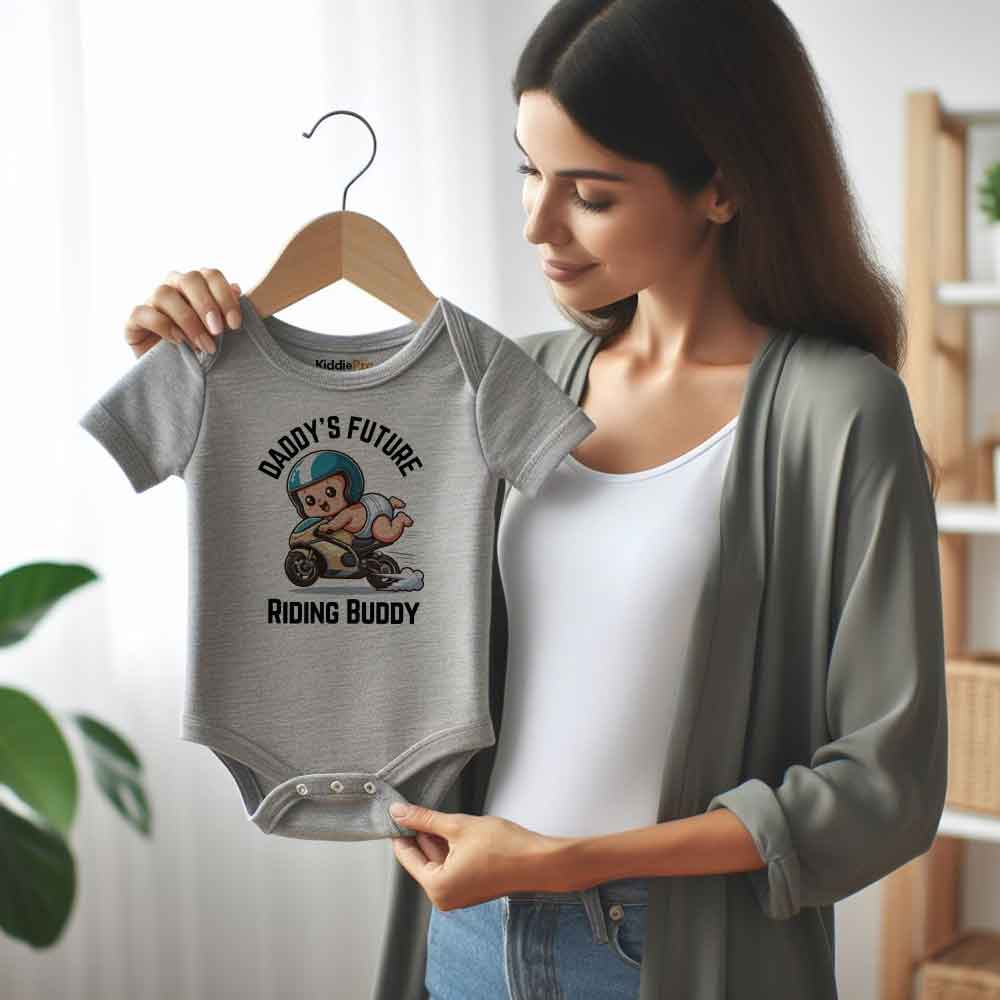 Daddy's Future Riding Buddy Baby Bodysuit Dirtbike,Motocross,motorcycle Family Bonding Dad and me, Father son daughter bond baby clothes