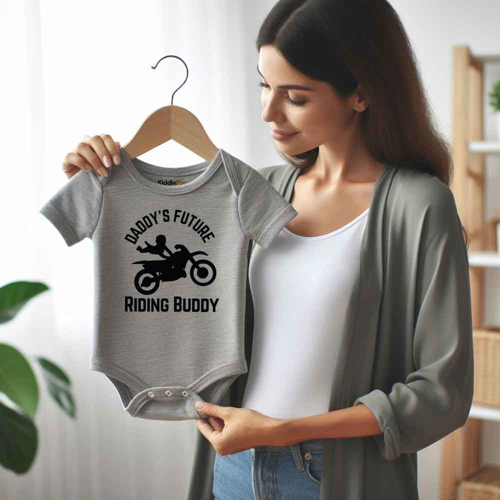 Daddy's Future Riding Buddy Baby Bodysuit  motorcycle father son daughter bond Future Rider baby clothes