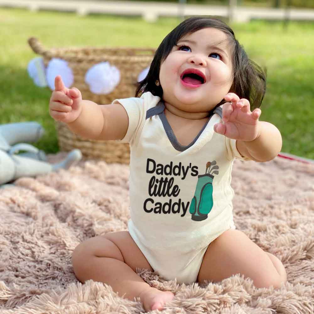 Daddy's Little Caddy Baby Bodysuit, cute fathers day gift, Golfing Buddy, Golf Lover, Future Golfer baby clothes