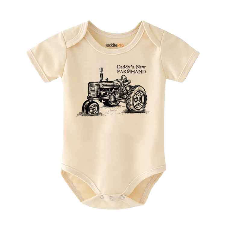 Daddy's new farmhand baby bodysuit Farm Help little farmer Farm Baby outfit Tractor Farm baby cothes