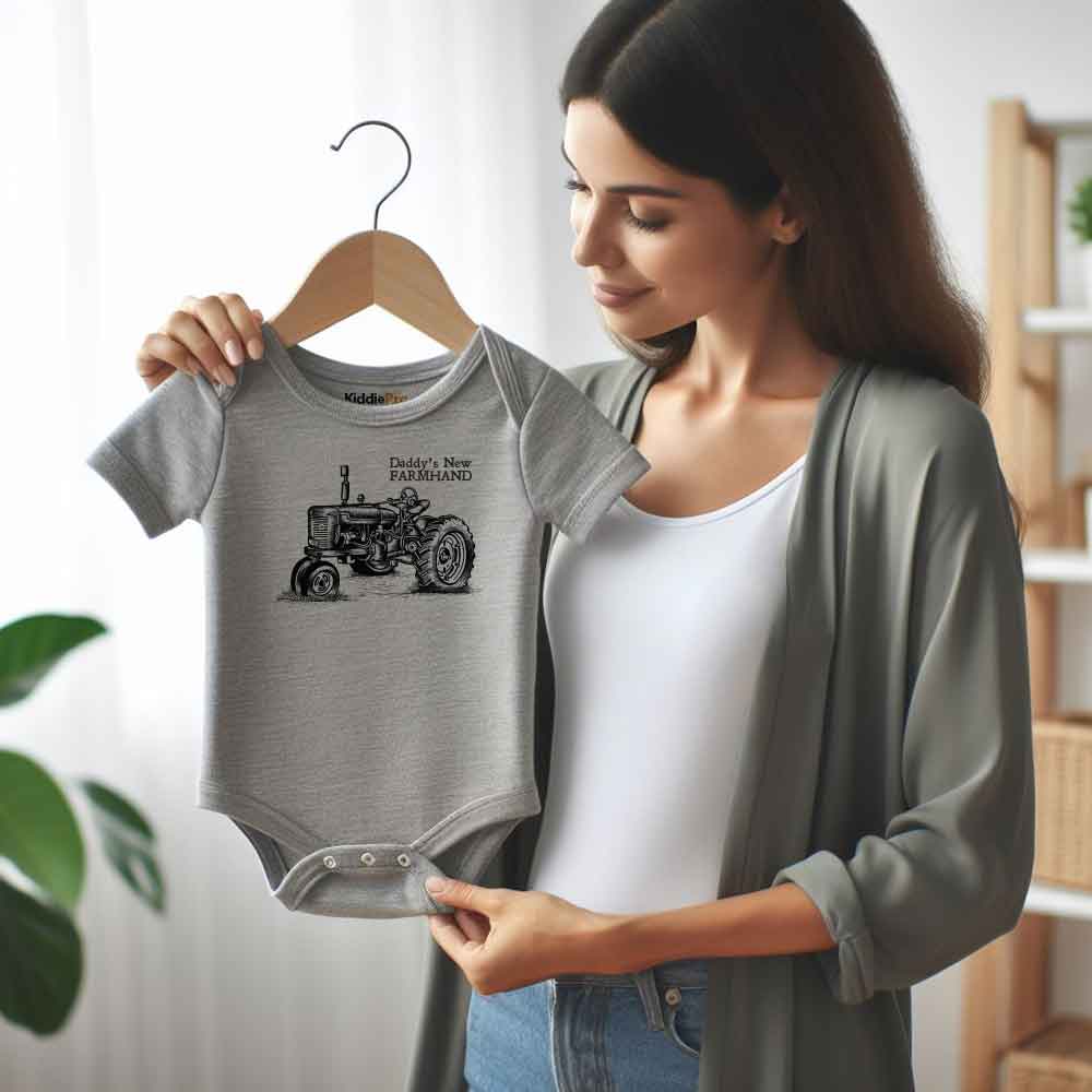 Daddy's new farmhand baby bodysuit Farm Help little farmer Farm Baby outfit Tractor Farm baby cothes