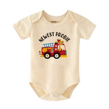 New Probie Firefighter Baby bodysuit firetruck fireman dad baby clothes Funny Newborn Baby Clothes