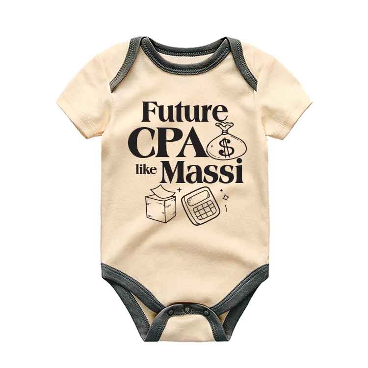 Future CPA like Massi baby bodysuit Future Accountant Finance Theme Little Accountant/Finance/Auditor Baby clothes