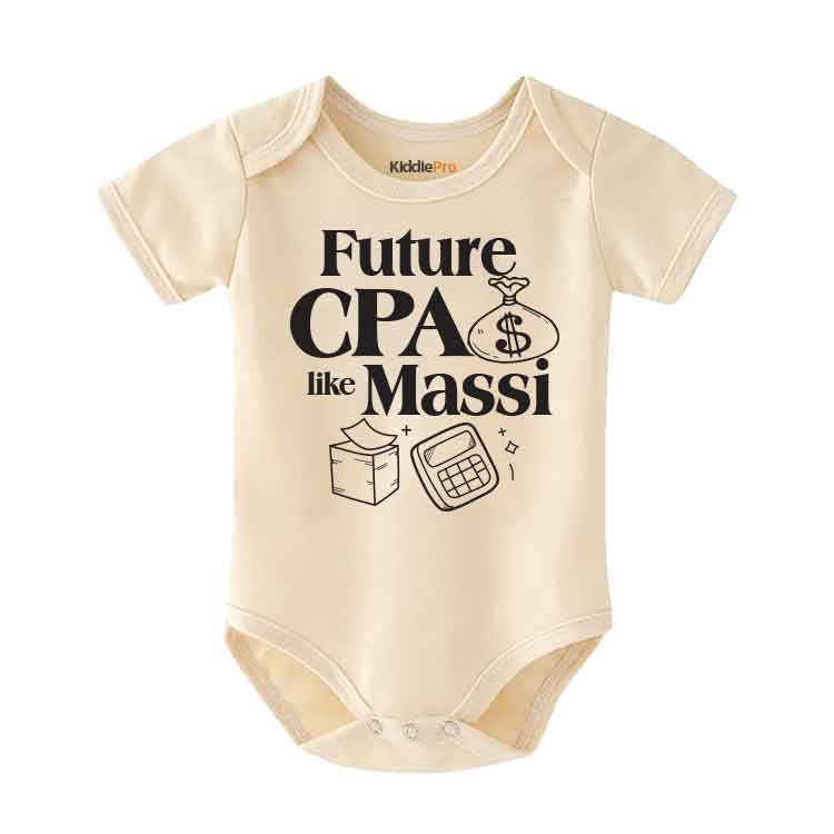 Future CPA like Massi baby bodysuit Future Accountant Finance Theme Little Accountant/Finance/Auditor Baby clothes