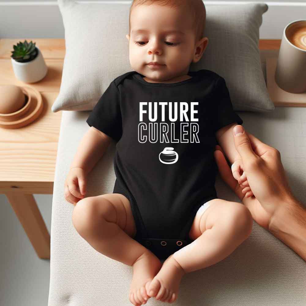 Future Curler Baby Bodysuit Curling Baby Clothes Curling Sports Coming home outfit Baby shower gift