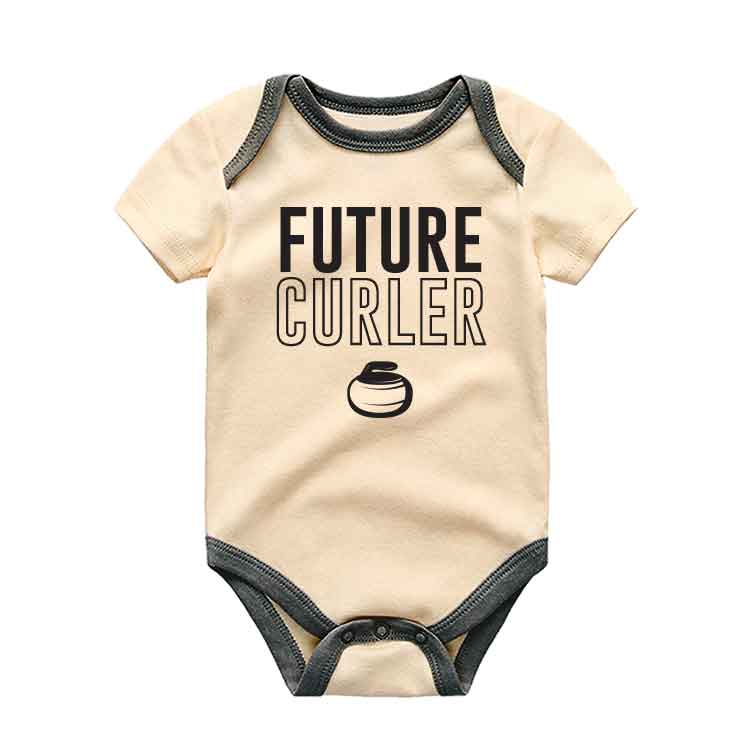 Future Curler Baby Bodysuit Curling Baby Clothes Curling Sports Coming home outfit Baby shower gift