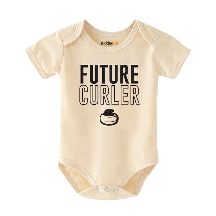 Future Curler Baby Bodysuit Curling Baby Clothes Curling Sports Coming home outfit Baby shower gift