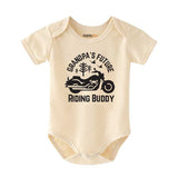 Grandpa's Future Riding Buddy Baby bodysuit motorcycle biker motor bike theme baby clothes