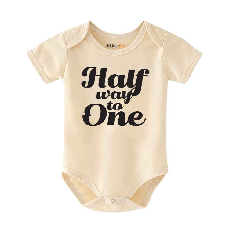 Half way to one half birthday outfit 6 months old baby 1/2 birthday girl/Boy Baby Clothes