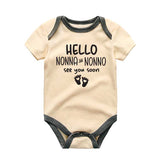 Italian Grandparents pregnancy announcement Hello Nonna Nonno baby Bodysuit coming soon baby clothes