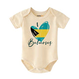 I love bahamas baby bodysuit Family vacation baby outfit Proud Bahamian Baby heritage Baby apparel