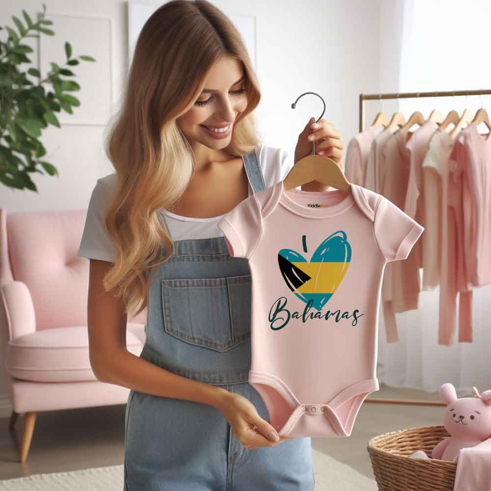 I love bahamas baby bodysuit Family vacation baby outfit Proud Bahamian Baby heritage Baby apparel