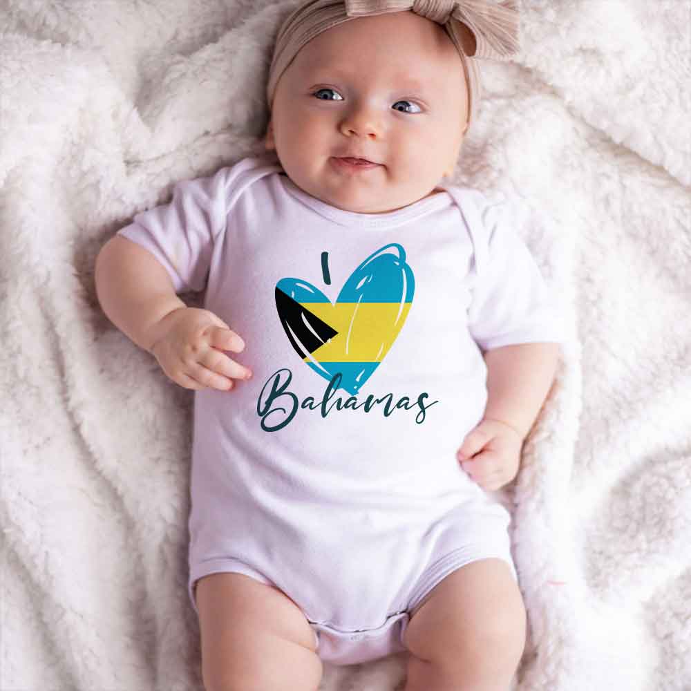 I love bahamas baby bodysuit Family vacation baby outfit Proud Bahamian Baby heritage Baby apparel