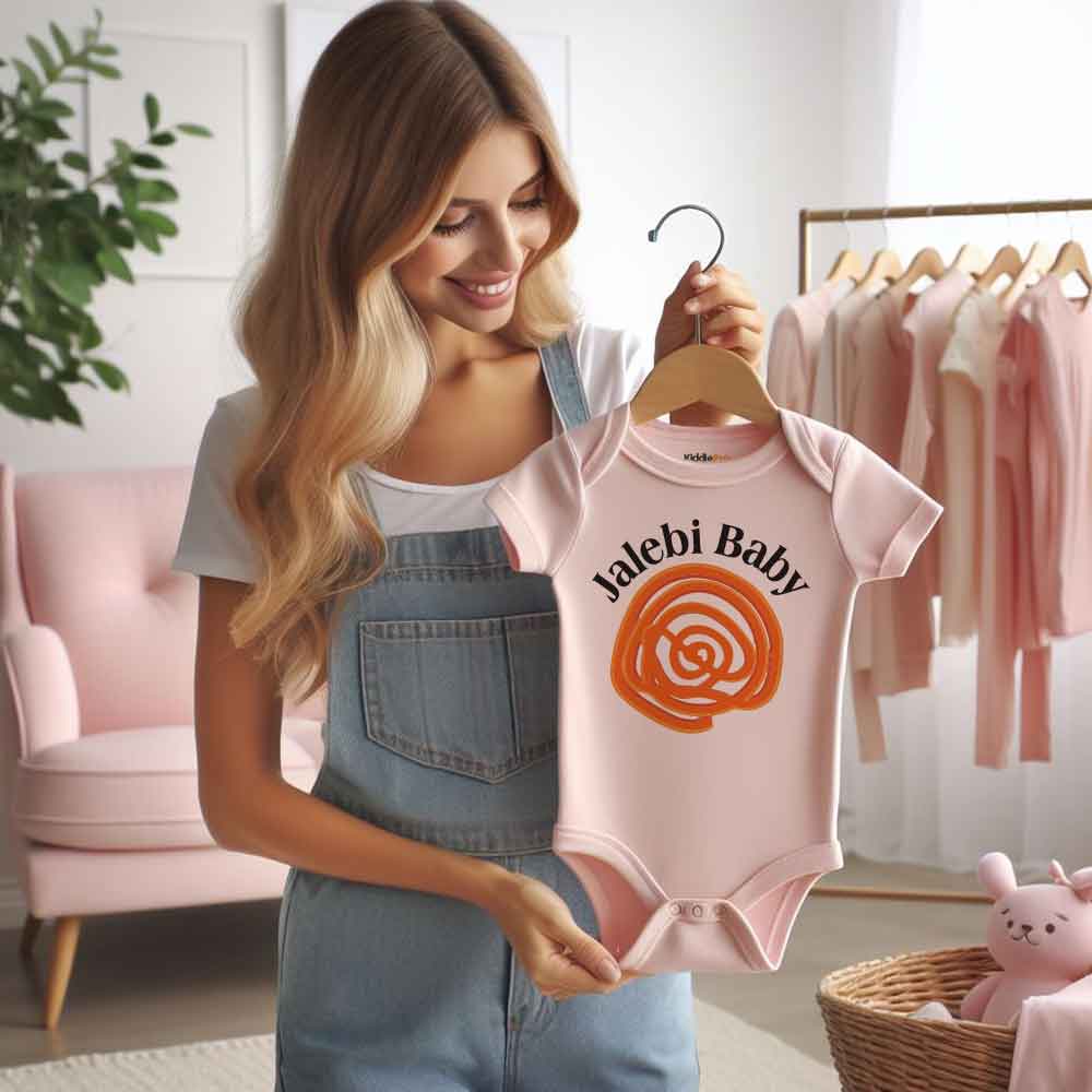 Jalebi baby bodysuit Food Pun Indian sweets sweeter than jalebi Des, Pakistani Baby gifts