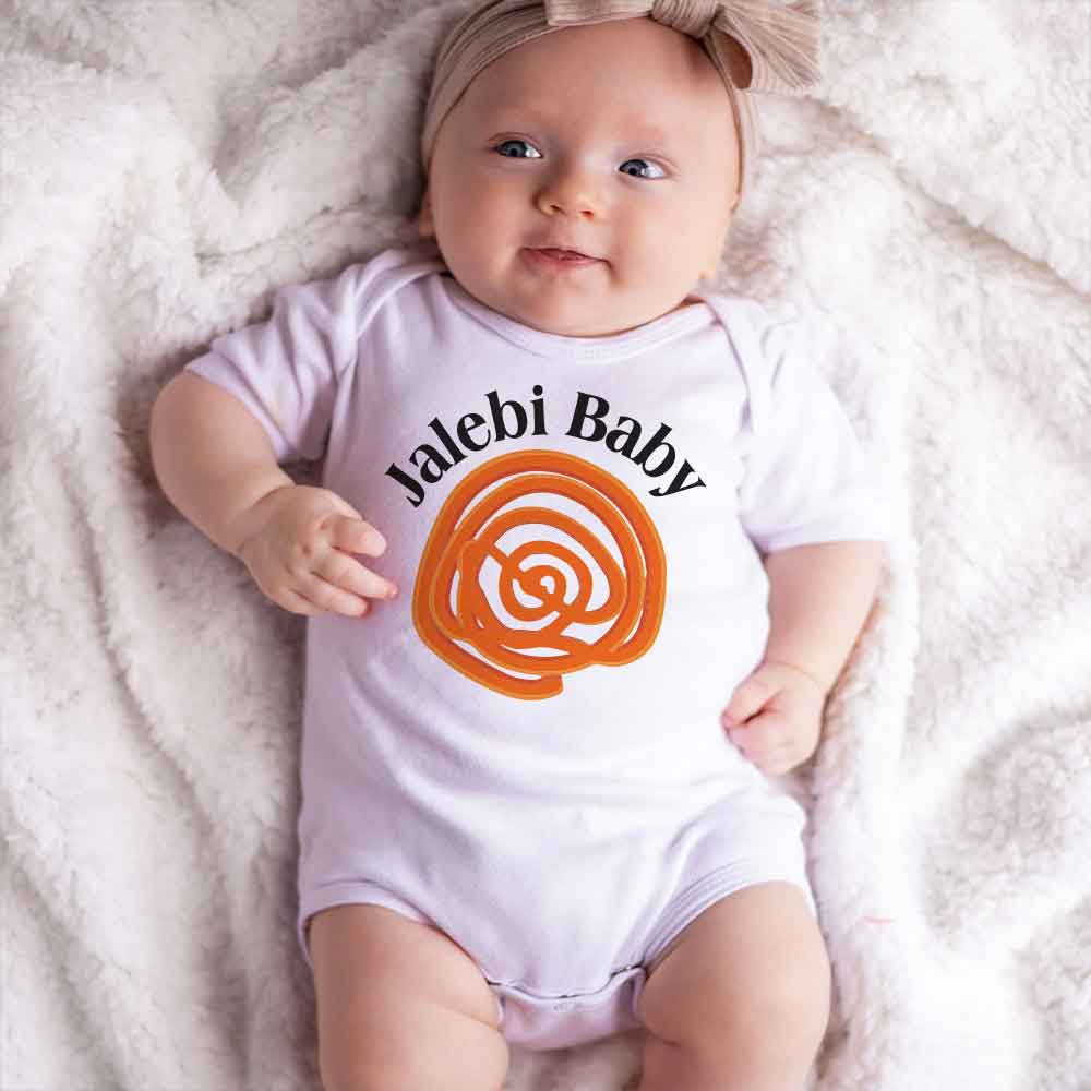 Jalebi baby bodysuit Food Pun Indian sweets sweeter than jalebi Des, Pakistani Baby gifts