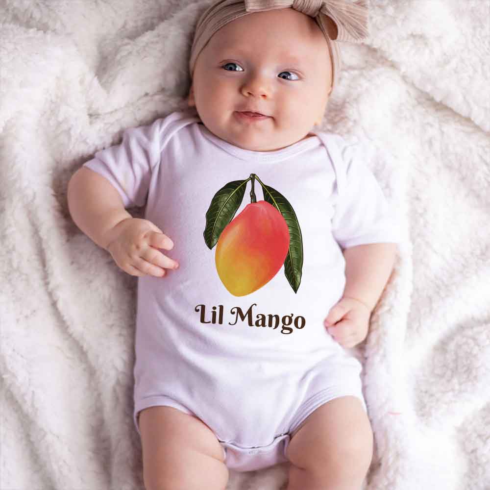 Lil Mango baby bodysuit Mango Fruit lover Mommy/Daddy's Little Food baby clothes Gift for baby