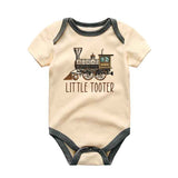 Little Tooter Baby bodysuit Hand drawn Train Little Adventurer baby clothes