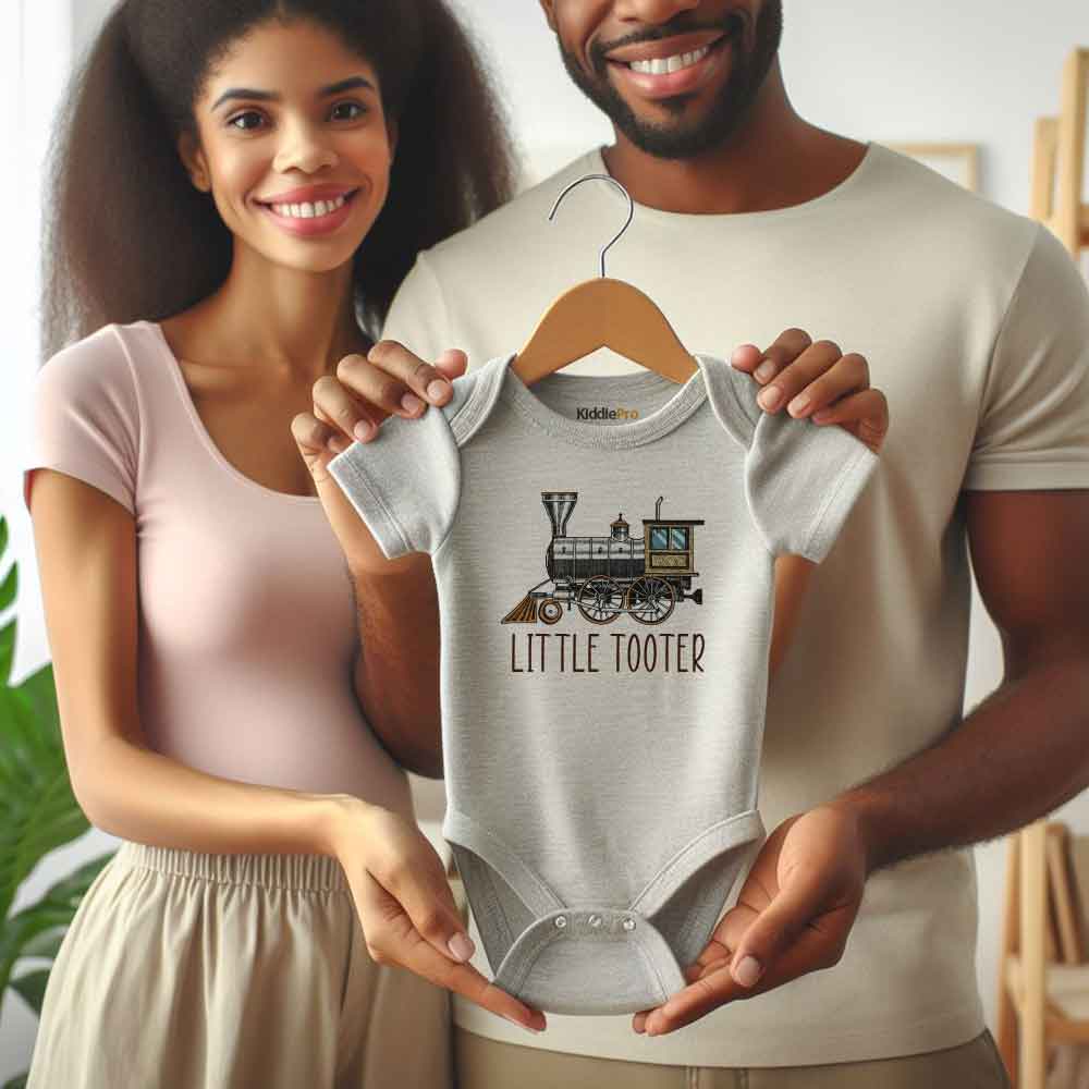 Little Tooter Baby bodysuit Hand drawn Train Little Adventurer baby clothes