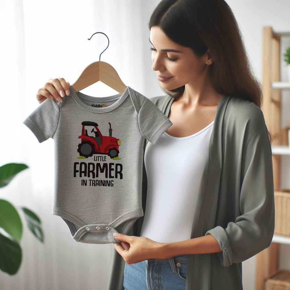 Little Farmer in training Baby bodysuit Farm tractor Farm life Little farmer baby clothes