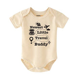 New Travel Buddy Baby bodysuit Adventure Travel Baby clothes Mom's favorite carry-on Airplaine Theme