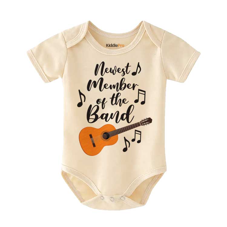 Newest member of the band baby bodysuit baby rock clothes guitar baby clothing