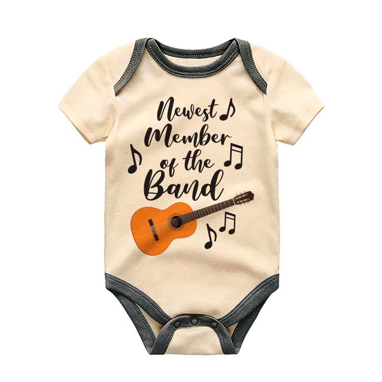 Newest member of the band baby bodysuit baby rock clothes guitar baby clothing