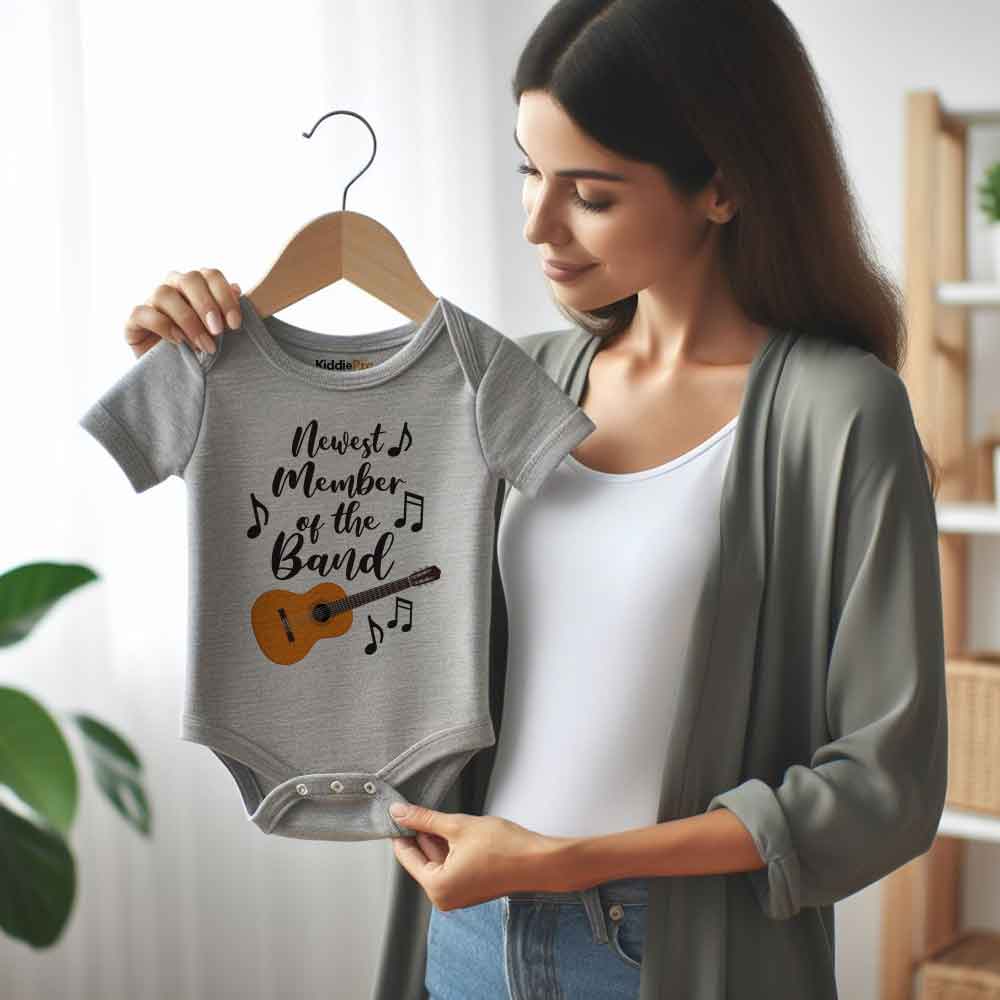 Newest member of the band baby bodysuit baby rock clothes guitar baby clothing