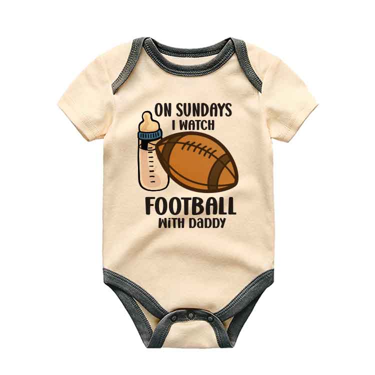 Football baby bodysuit Football Dad Baby clothes Football Game Day Baby outfit Football season