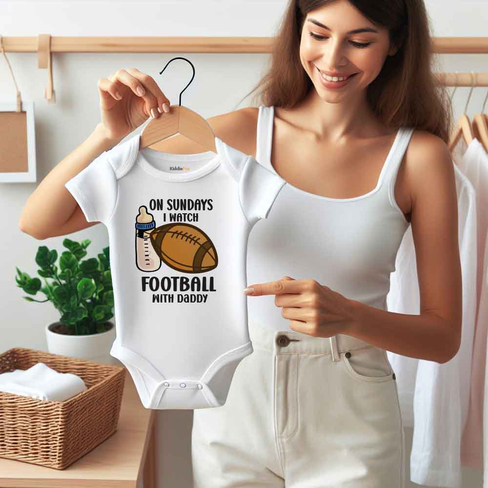 Football baby bodysuit Football Dad Baby clothes Football Game Day Baby outfit Football season