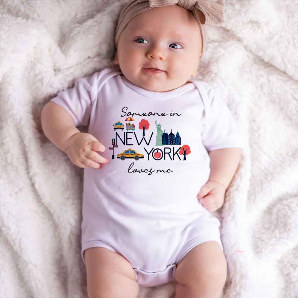 Someone in New York NYC Baby Bodysuit New York Baby clothes Funny Baby statement Funny baby clothes