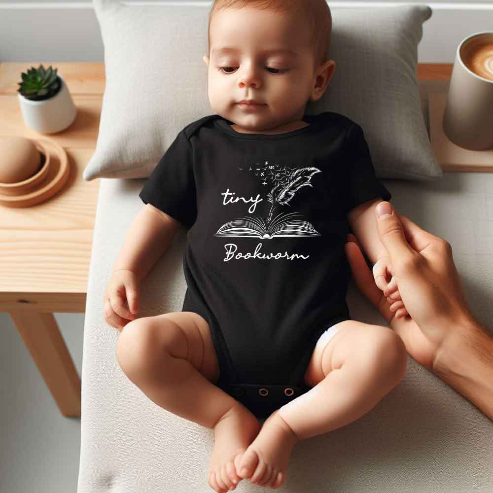 Tiny Bookworm Adventure Adorable Baby Bodysuit for Little Readers