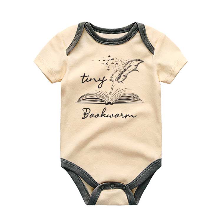 Tiny Bookworm Adventure Adorable Baby Bodysuit for Little Readers