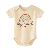 Tiny Miracle baby bodysuit Rainbow Baby IVF NICU graduate Rainbow of hope Baby sleeper