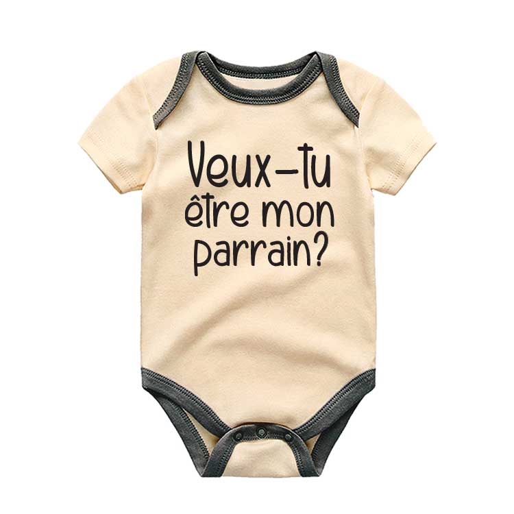 Godfather Godparents bodysuit Veux Tu être mon Parrain baby clothes Baptism Gift Baby Shower Gift Baby Clothes