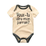 Godfather Godparents bodysuit Veux Tu être mon Parrain baby clothes Baptism Gift Baby Shower Gift Baby Clothes