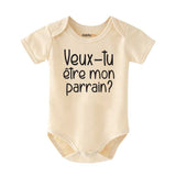 Godfather Godparents bodysuit Veux Tu être mon Parrain baby clothes Baptism Gift Baby Shower Gift Baby Clothes