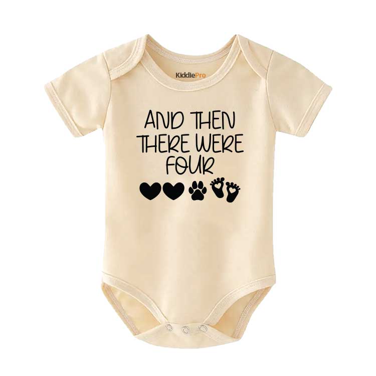 Then there were Four Unisex Infant One Piece Baby Bodysuit Pregnancy Announcement Baby Reveal