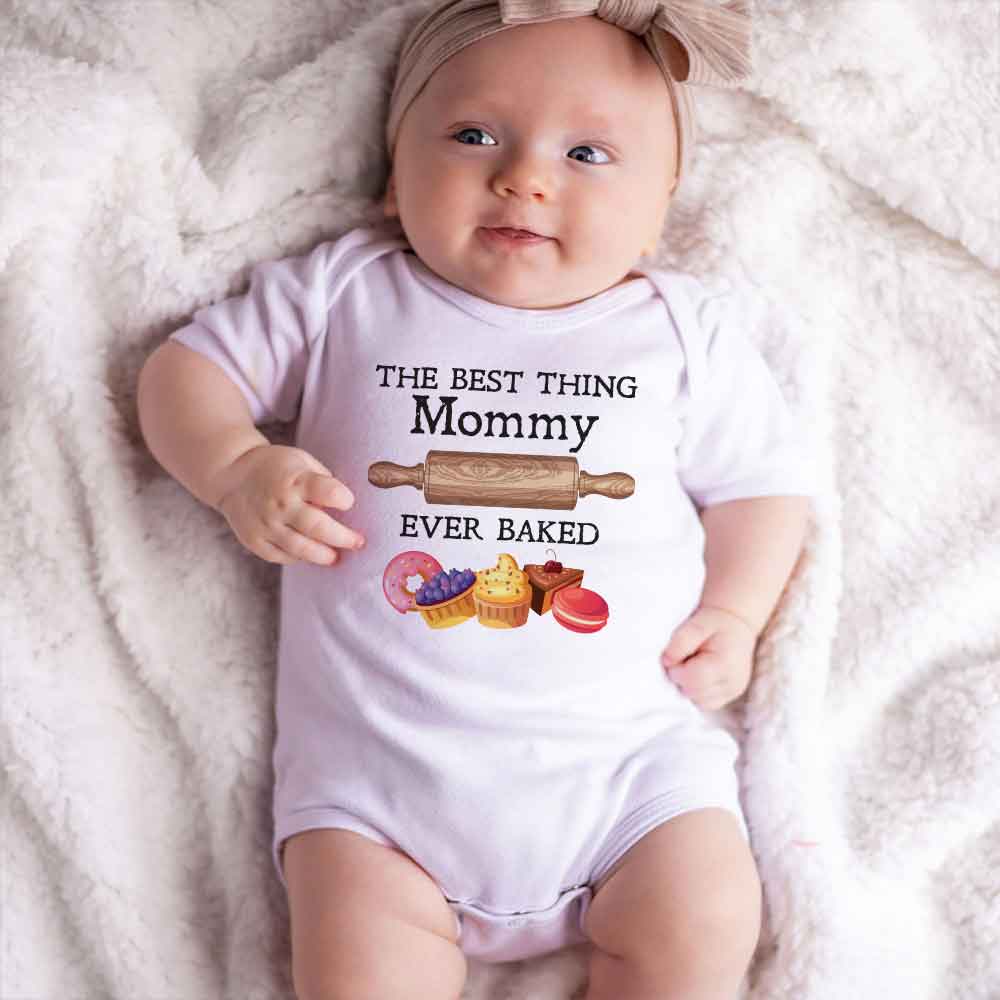 Best thing Mama ever baked - Unisex Infant One Piece Baby Bodysuit - Gift for Mom