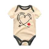 My Canadian Family Loves me Baby bodysuit-Canada Eh Baby clothes, Maple Leaf outfit, Gender-Neutral Baby Bodysuits