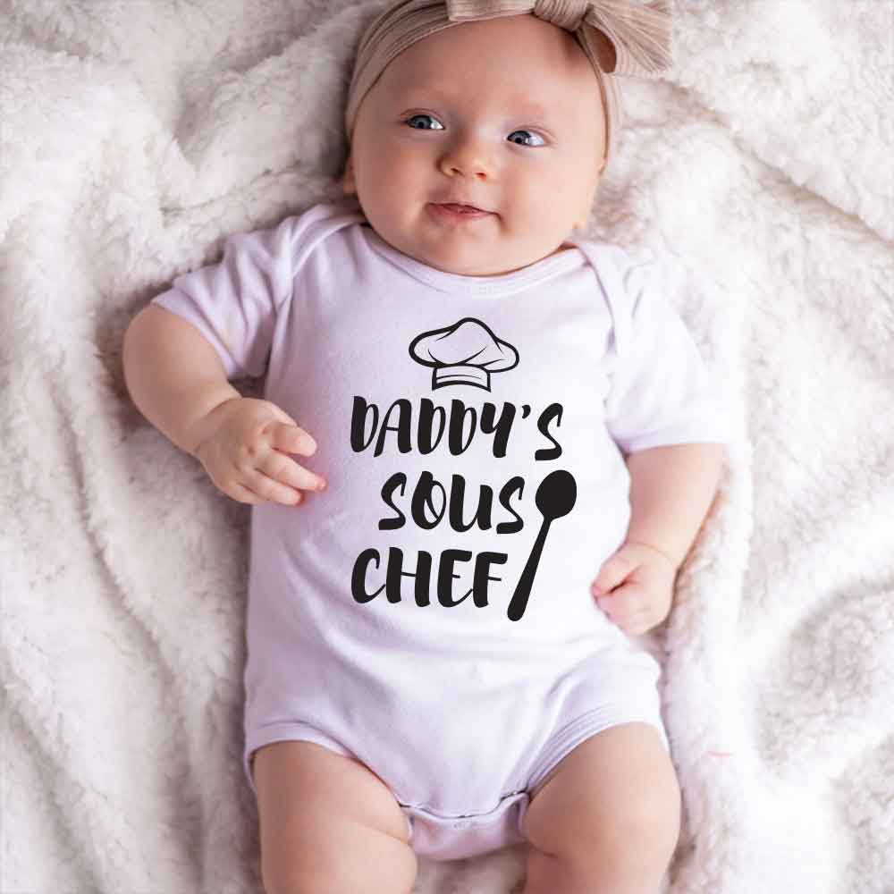 Daddy's Sous Chef Baby Bodysuit little chef  assistant chef  assistant cook  Future Chef baby outfit