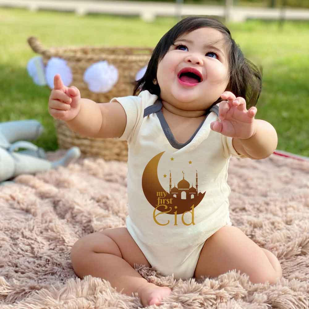 My First Eid Baby Outfit Bodysuit Islamic Baby clothes First Ramadan Baby Romper