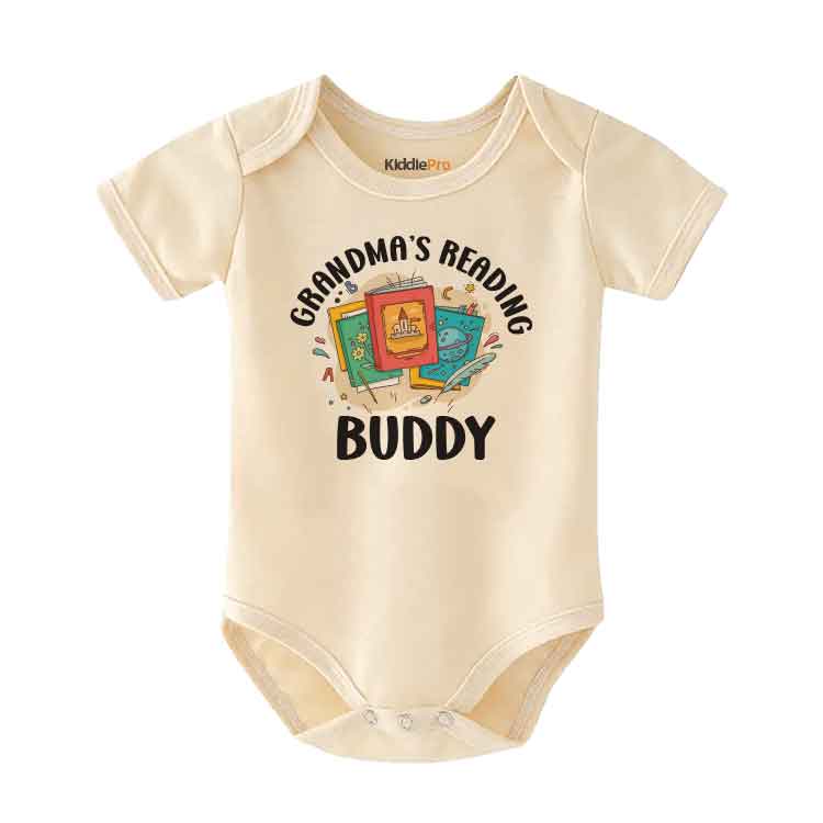 Grandma's reading buddy baby bodysuit book lover baby shower gift Granny's Buddy baby clothes