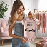 Grandpa's little Helper Baby Bodysuit little assistant pregnancy reveal Gift for grandson/granddaughter