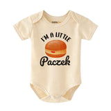 I'm a little paczek baby bodysuit  food pun  food lover polish donut theme baby clothes