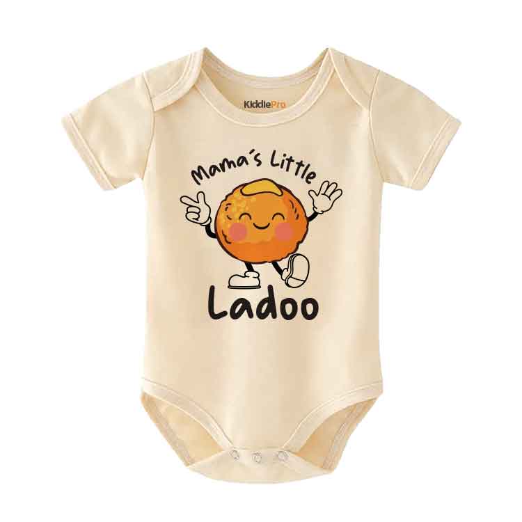 Mama's little ladoo baby bodysuit Indian Food-Theme baby clothes Food Humor Baby gift