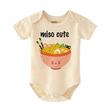 Miso Cute Baby bodysuit Miso Soup Baby clothes Baby shower gift Japanese cuisine Baby Romper