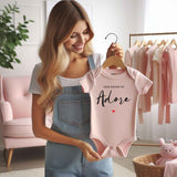 Baby announcement Baby bodysuit, Coming Soon baby clothes, Pregnancy announcement, One more to adore Newborn baby outfit